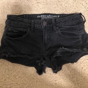 American Eagle Black denim shorts